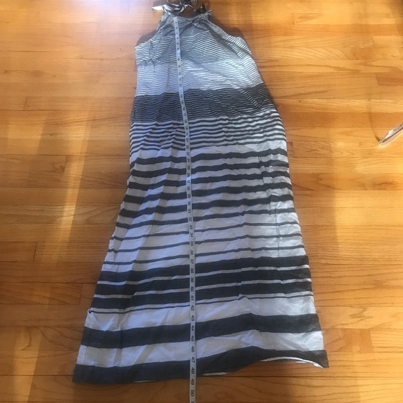 Tommy Bahama Linen Stripe Maxi Dress Tie Waist - Picture 6 of 9